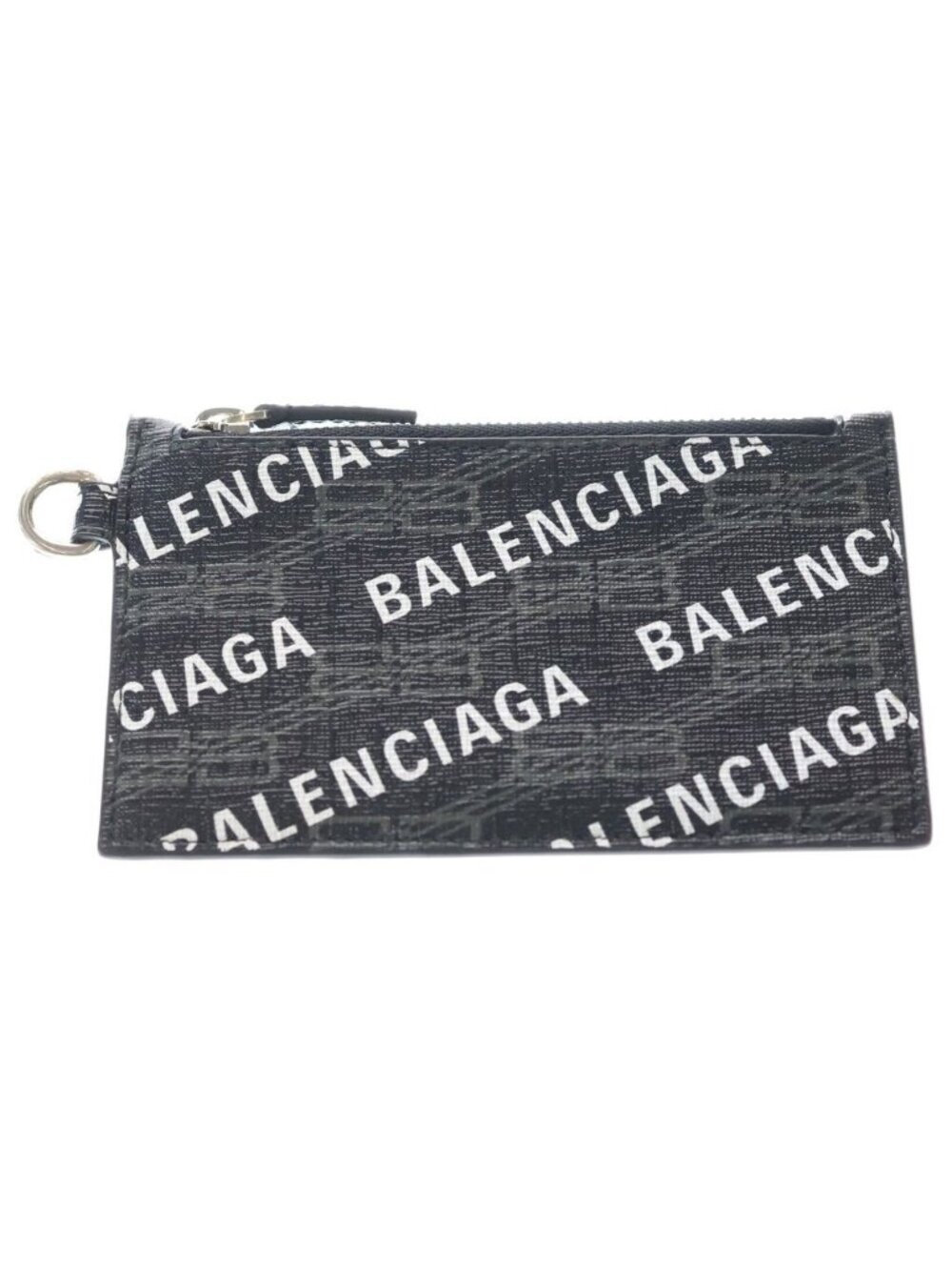 Balenciaga Logo Print Card Case Black - Picture 1 of 6
